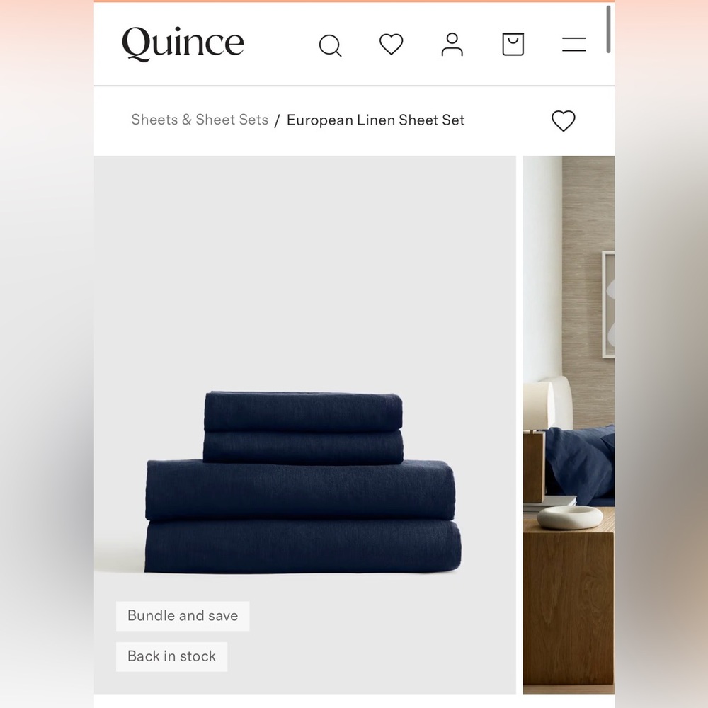 Quince European Linen Sheet Set